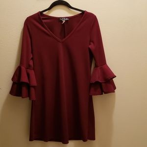 Burgundy Party Dress